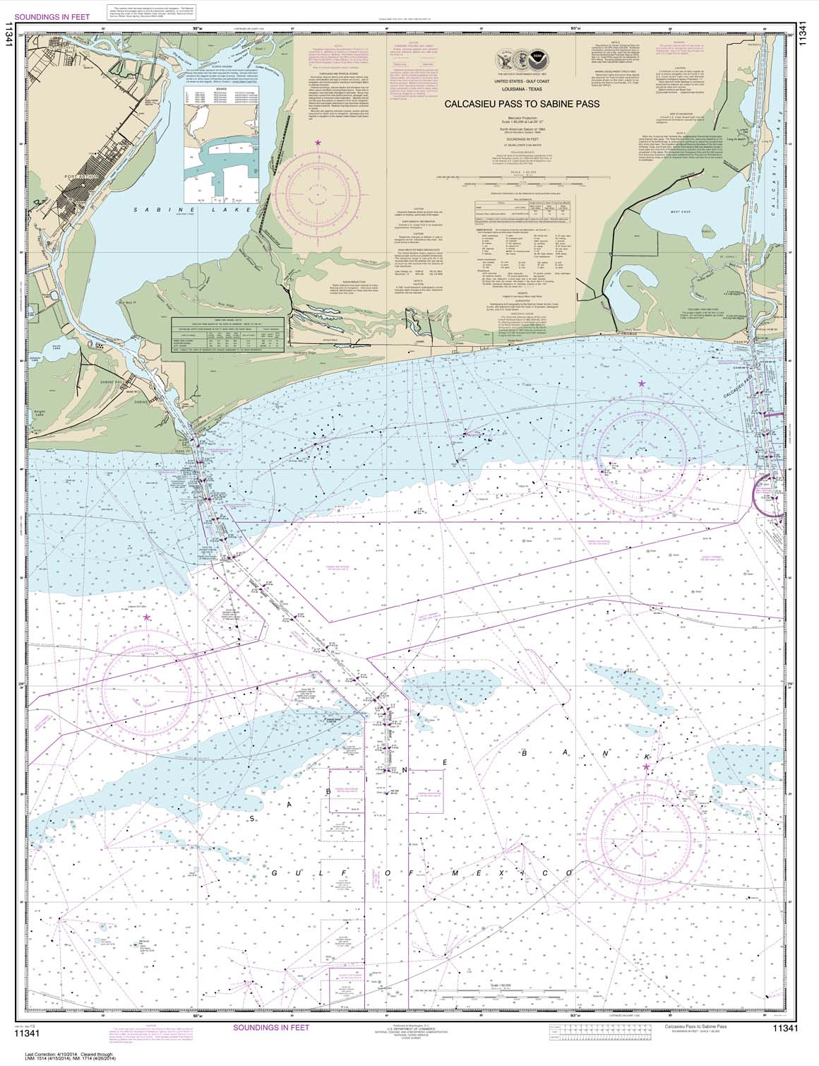 Port Fourchon and Approaches 11346 Nautical Charts