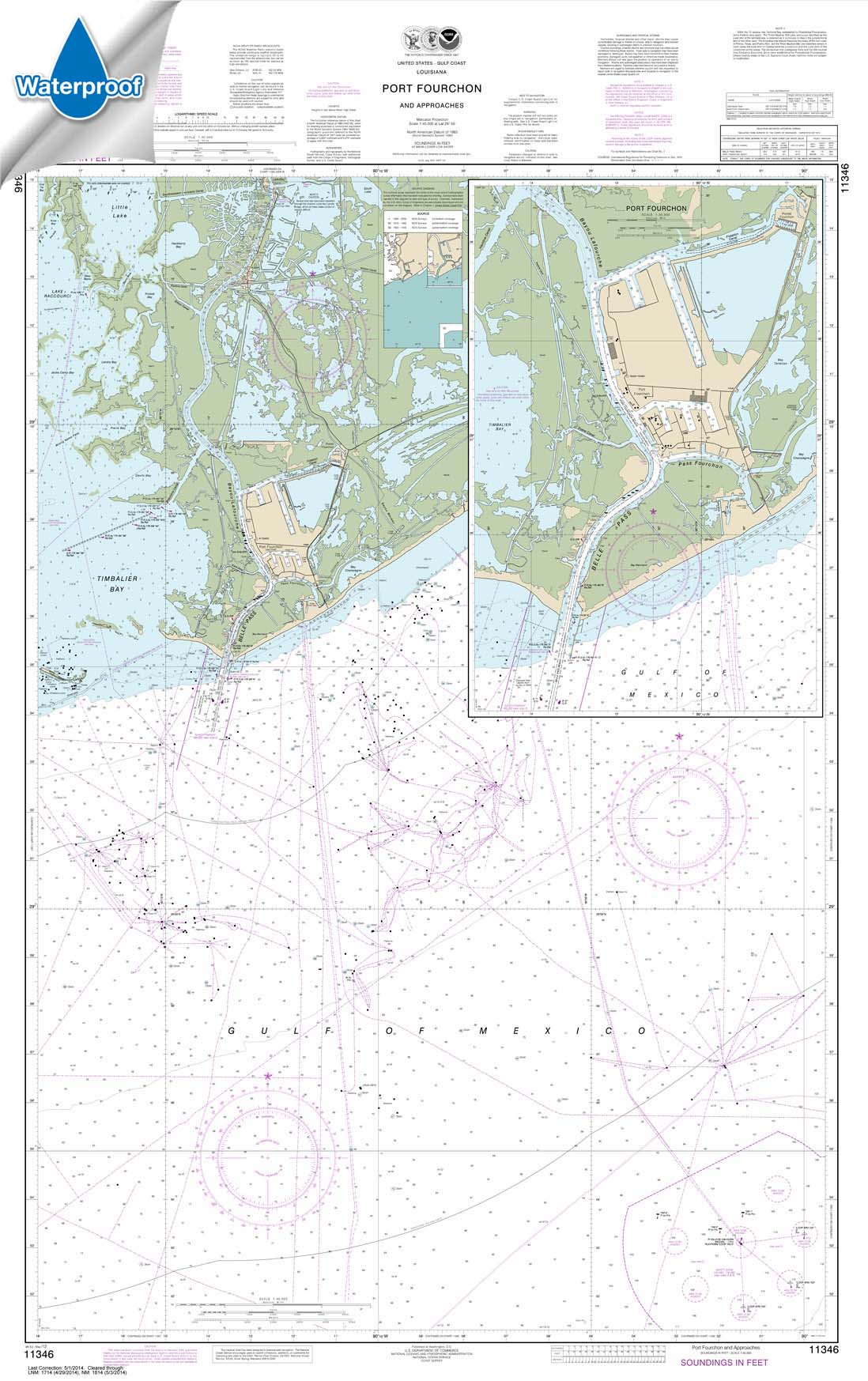Port Fourchon and Approaches 11346 Nautical Charts