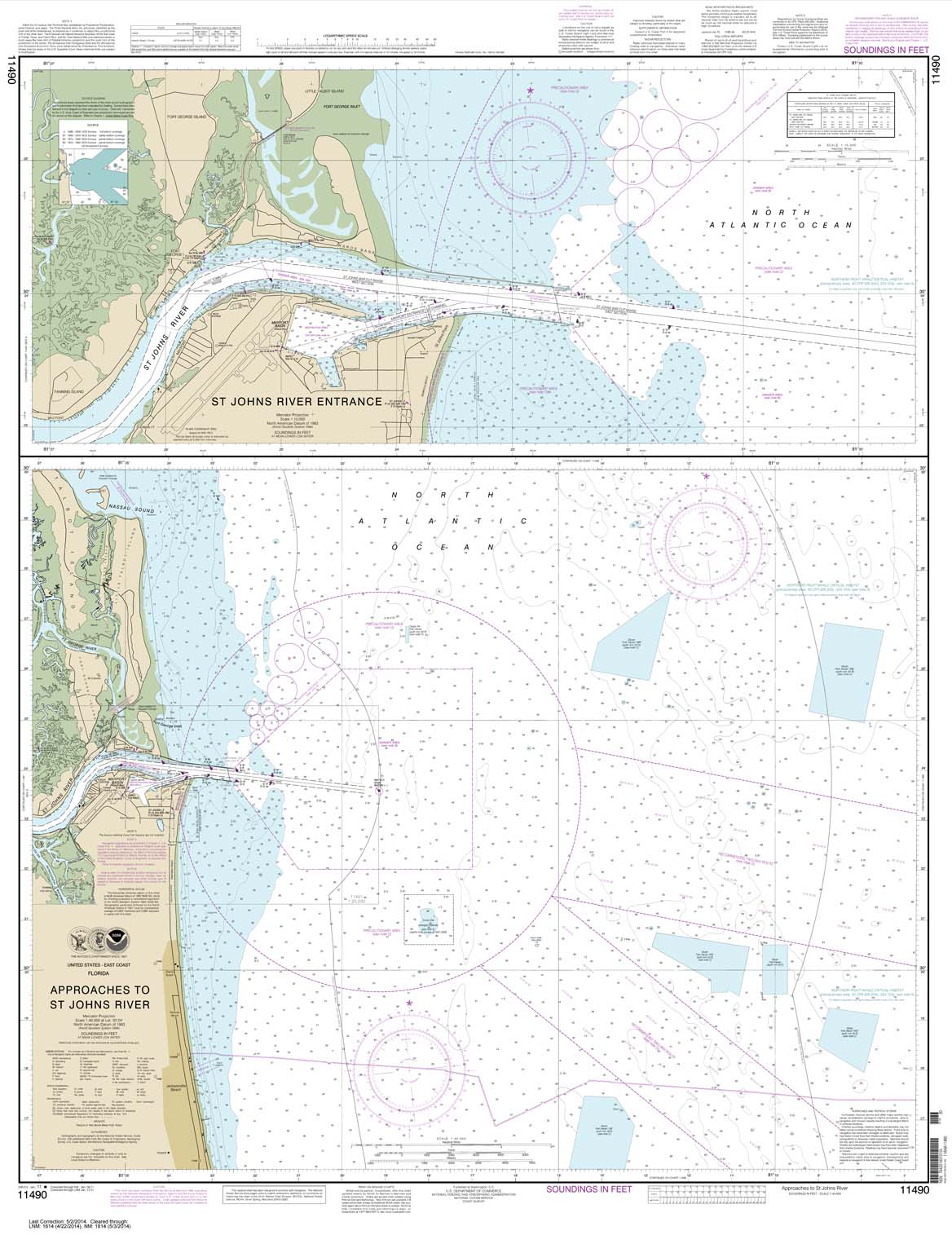 Approaches to St. Johns River;St. Johns River Entrance