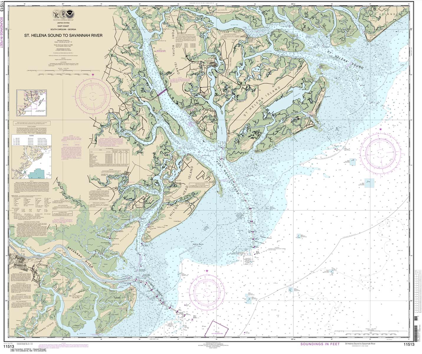 Winyah Bay 11532 Nautical Charts