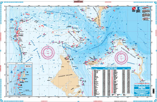 Northern Bahamas Bathymetric Offshore Fish and Dive Chart 120F