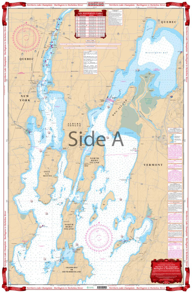 Northern Lake Champlain Navigation Chart 12