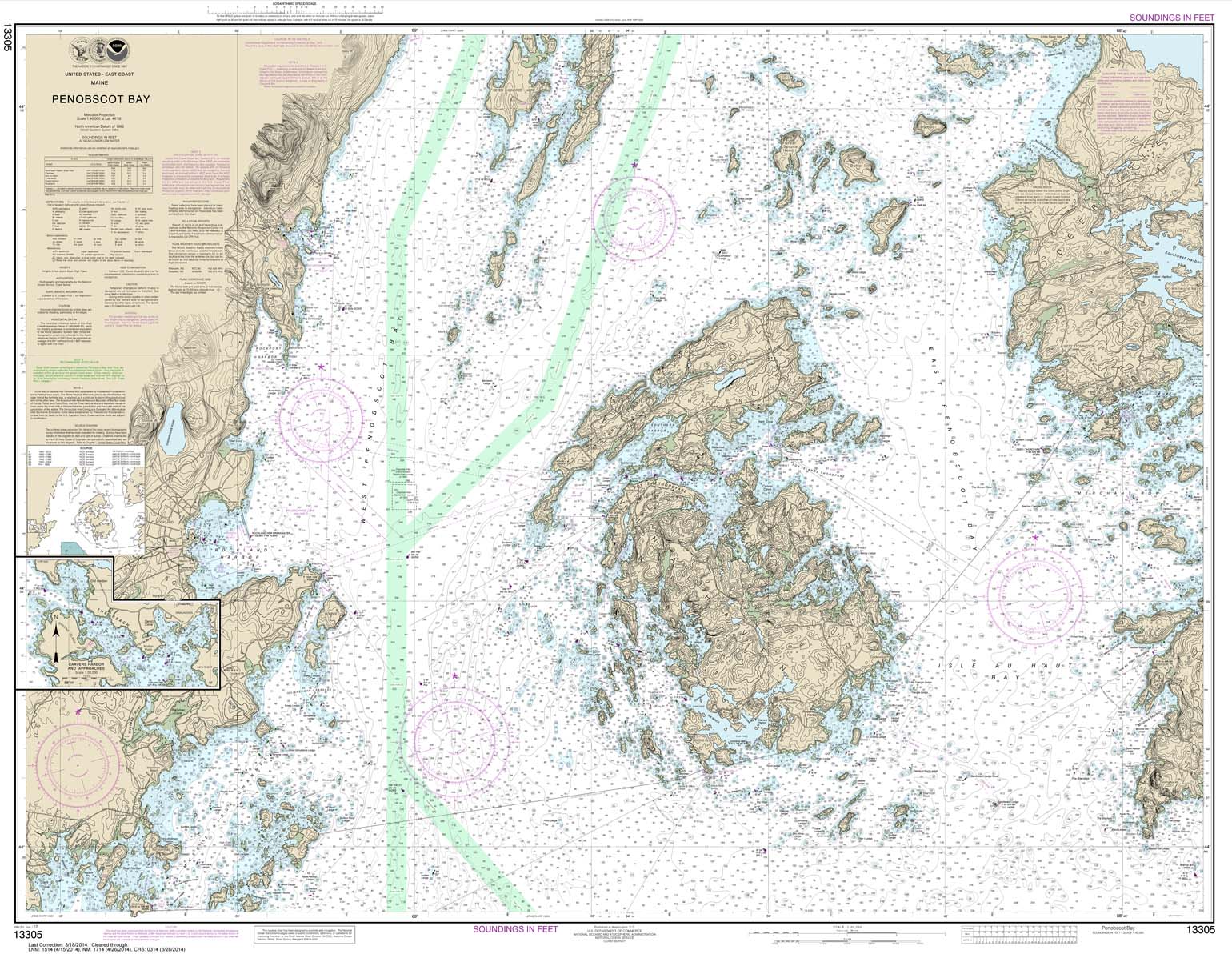 Penobscot Bay;Carvers Harbor and Approaches