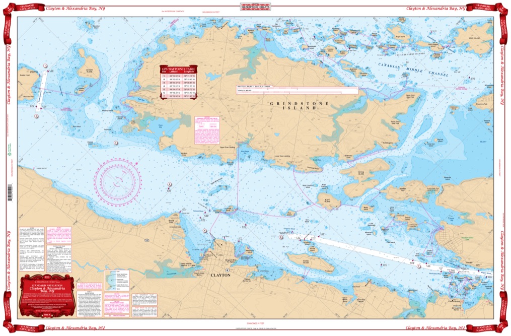 Clayton and Alexandria Bay Navigation Chart 140