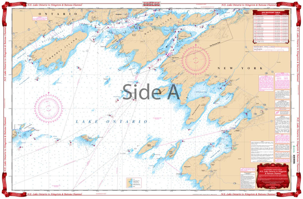 Northeast Lake Ontario Kingston and Bateau Channel Navigation Chart 141