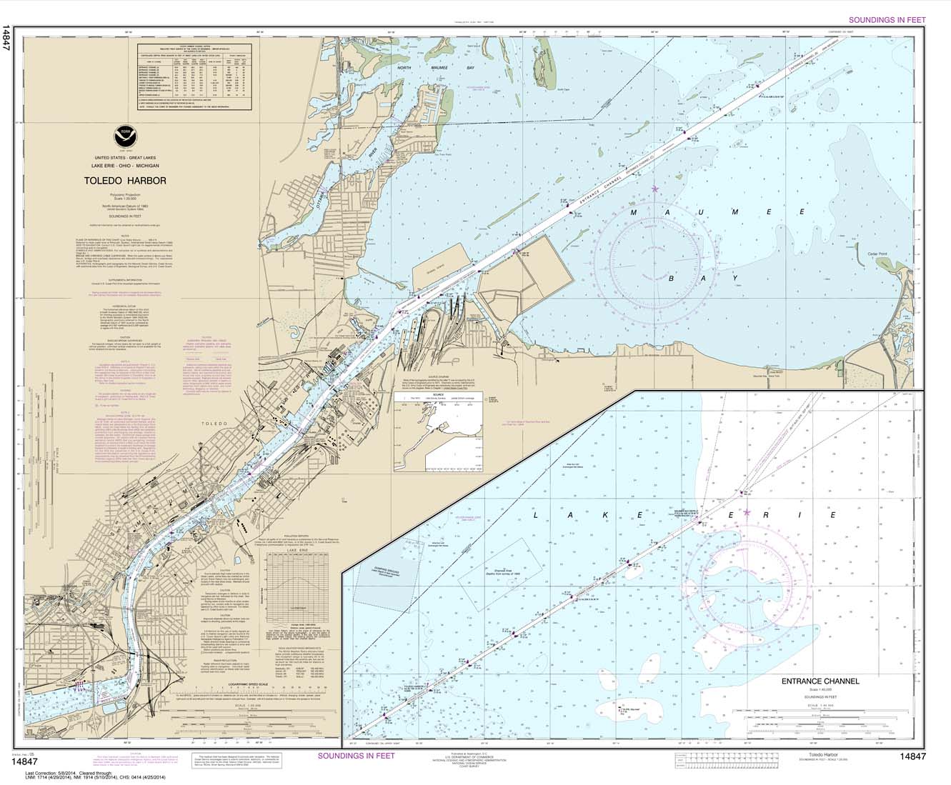 Toledo Harbor;Entrance Channel to Harbor