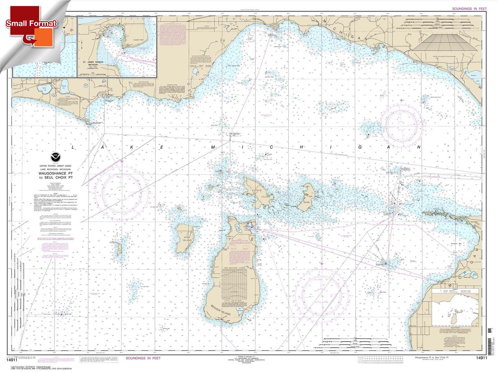 Waugoshance Point to Seul Choix Point: including Beaver Island Group;Port Inland;Beaver Harbor