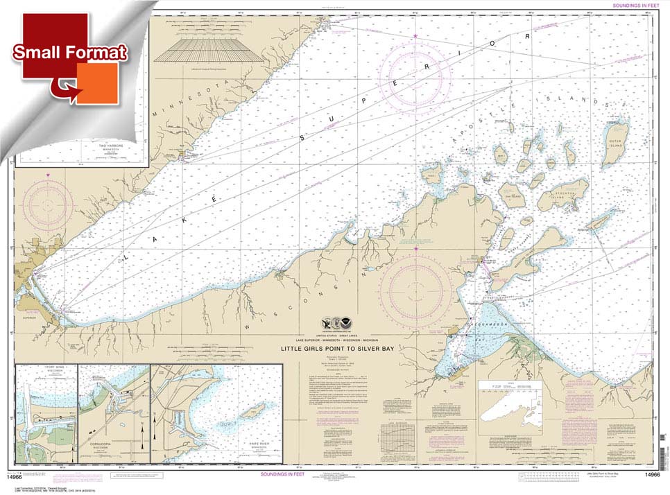 Little Girls Point to Silver Bay: including Duluth and Apostle Islands;Cornucopia Harbor;Port Wing Harbor;Knife River Harbor;Two Harbors