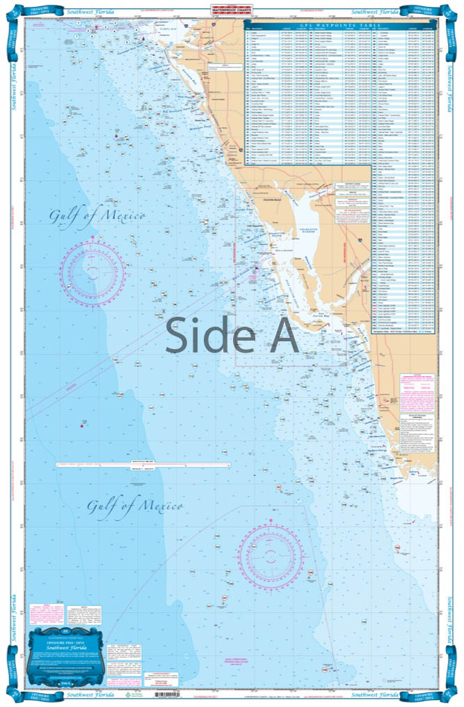 Southwest Florida Offshore Fish and Dive Chart 15F