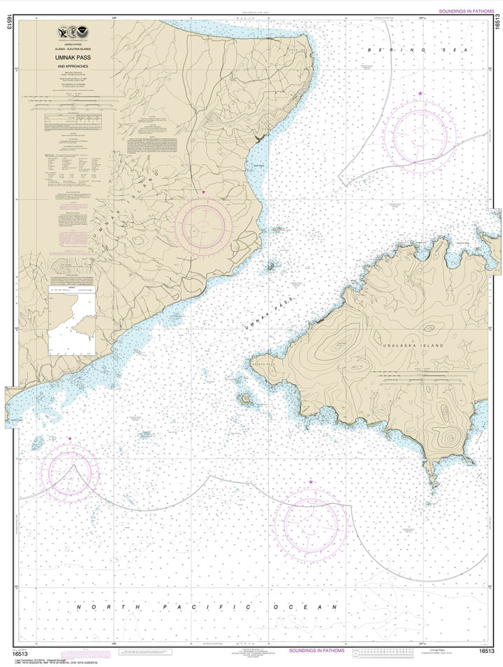 Unalaska Island Umnak Pass and approaches