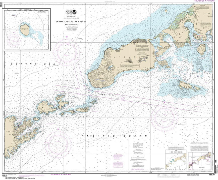 Unimak and Akutan Passes and approaches;Amak Island