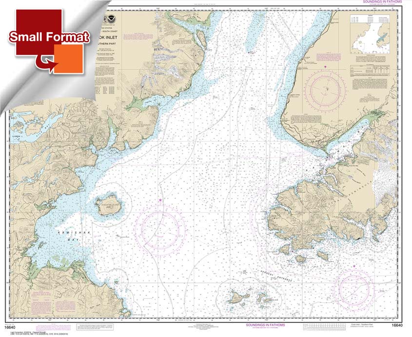 Cook Inlet Chart Cook Inlet-southern part - 16640 - Nautical Charts
