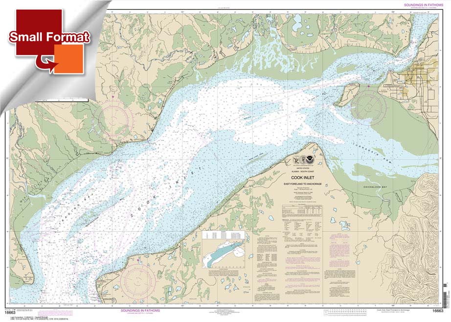 Cook Inlet Chart Cook Inlet-East Foreland to Anchorage;North Foreland - 16663 - Nautical ...