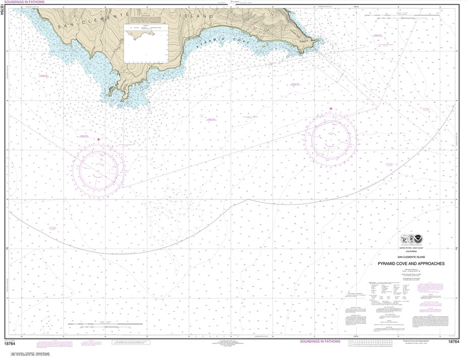 San Clemente Island Pyramid Cove and approaches