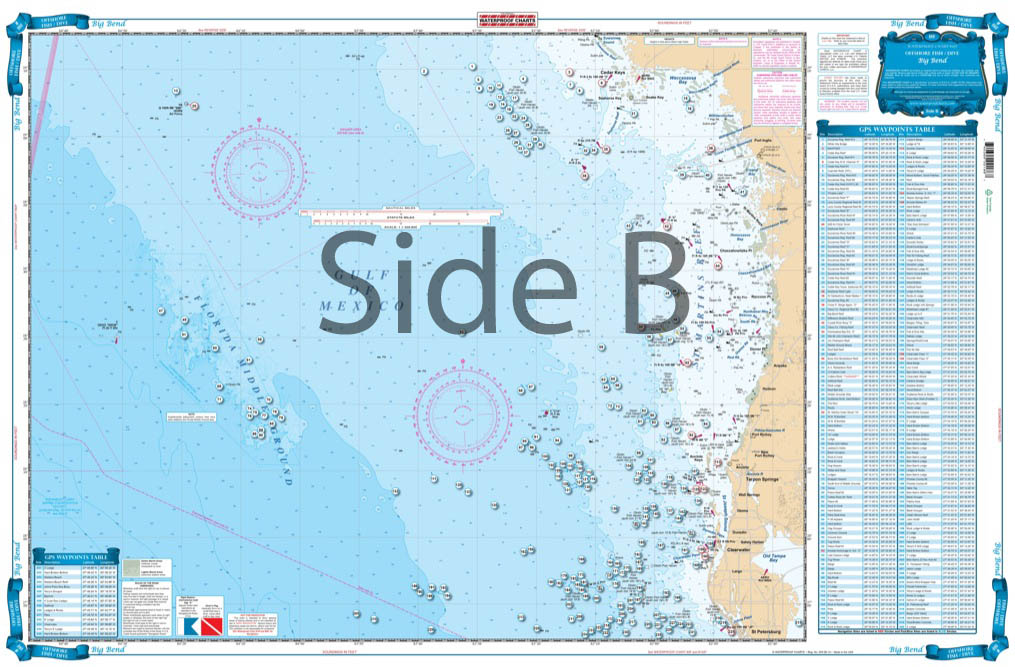 Big Bend Offshore Fish and Dive Chart 18F