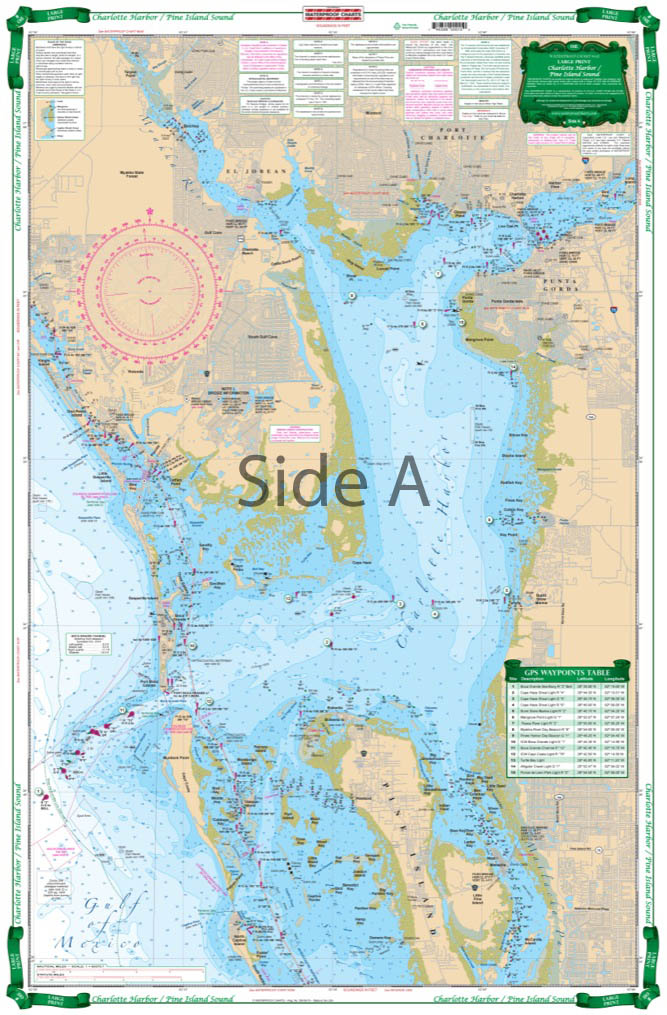 Charlotte Harbor and Pine Island Sound Large Print Navigation Chart 1E