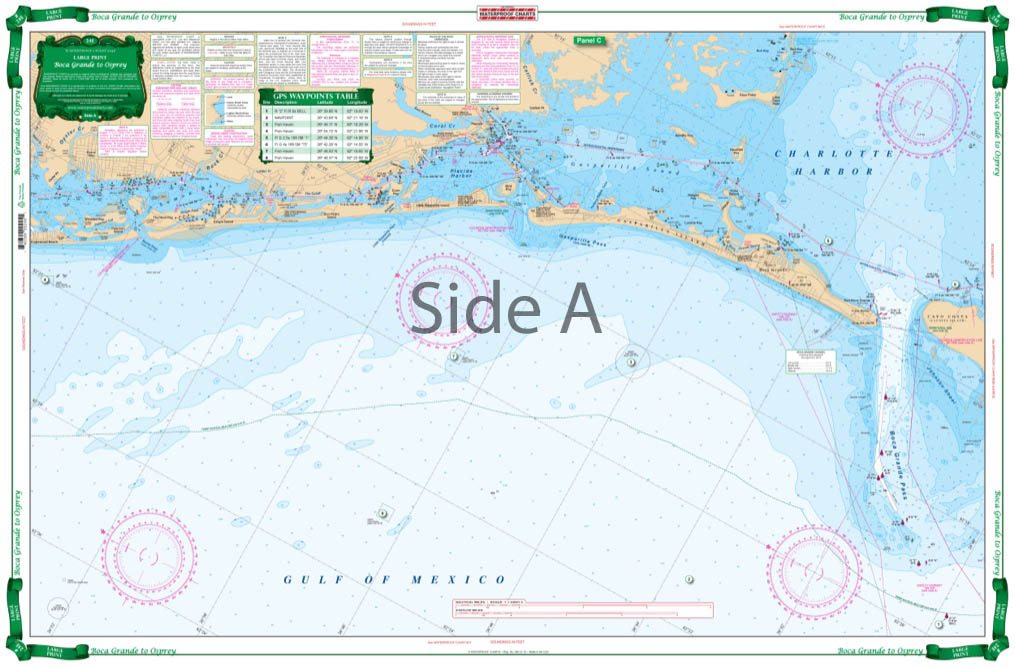 Boca Grande to Osprey and Lemon Bay Large Print Navigation Chart 24E