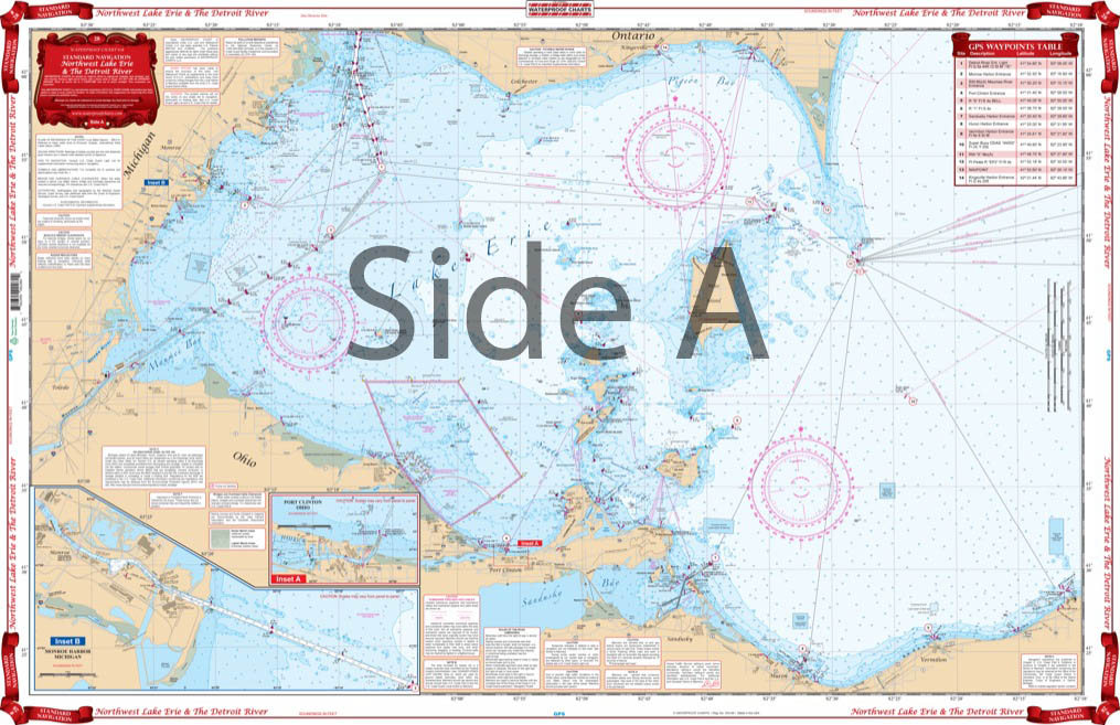 NW Lake Erie and Detroit River Navigation Chart 28