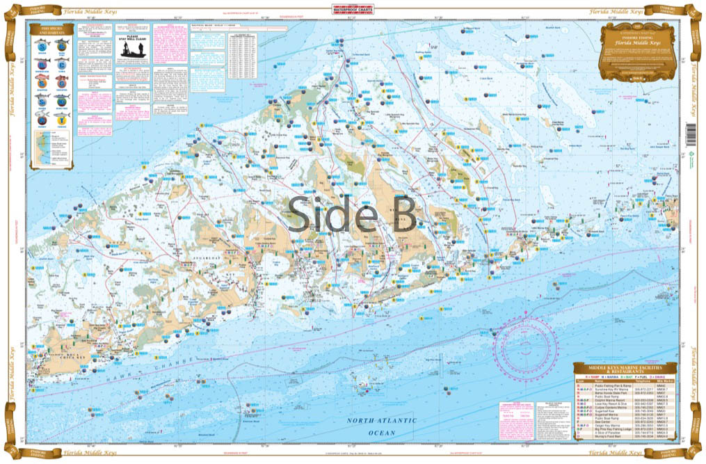 Florida Middle Keys Inshore Fishing Chart 34F