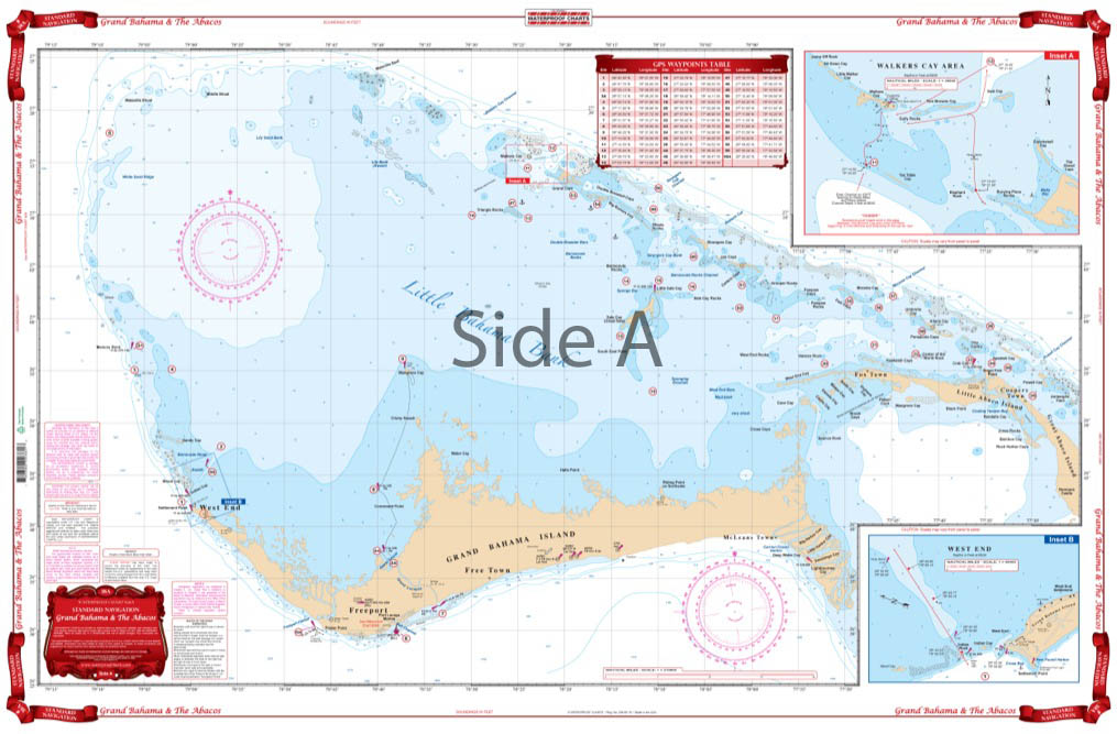 Grand Bahama and The Abacos Navigation Chart 38A