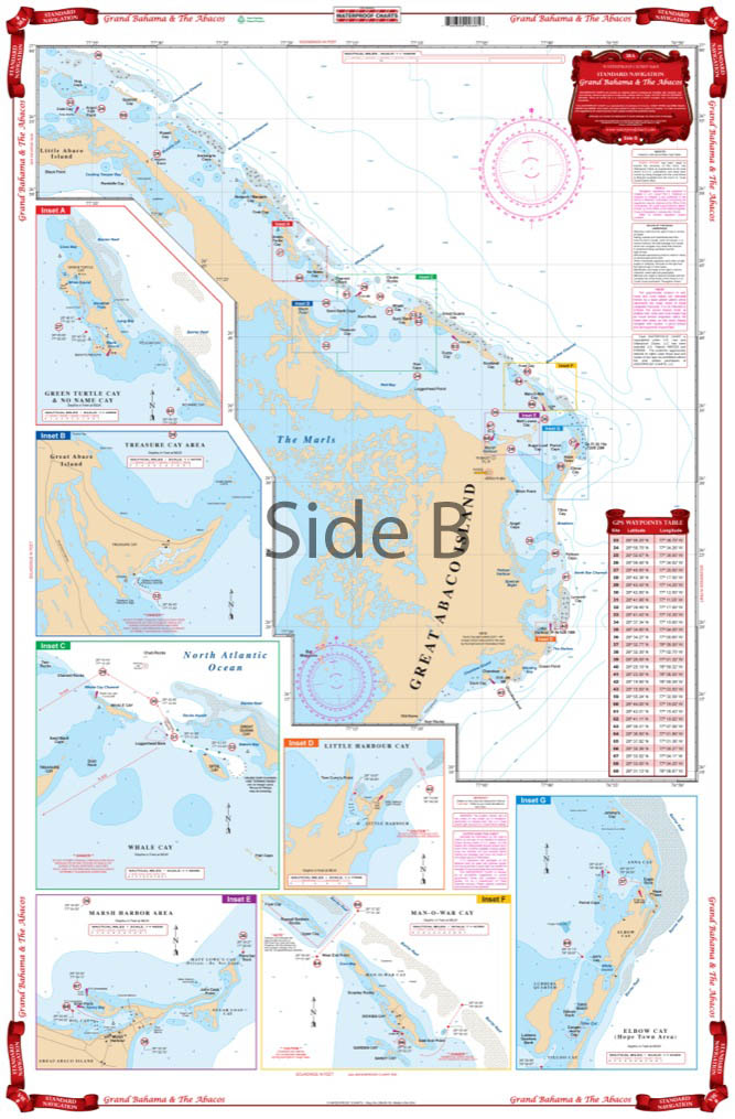 Grand Bahama and The Abacos Navigation Chart 38A
