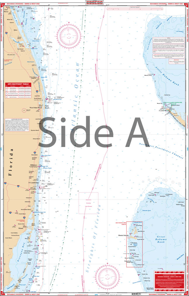 Bahamas Crossing - Bimini and West End Navigation Chart 38B