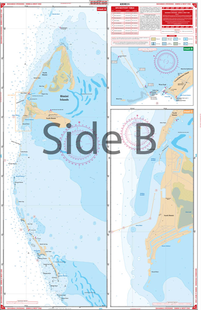 Bahamas Crossing - Bimini and West End Navigation Chart 38B