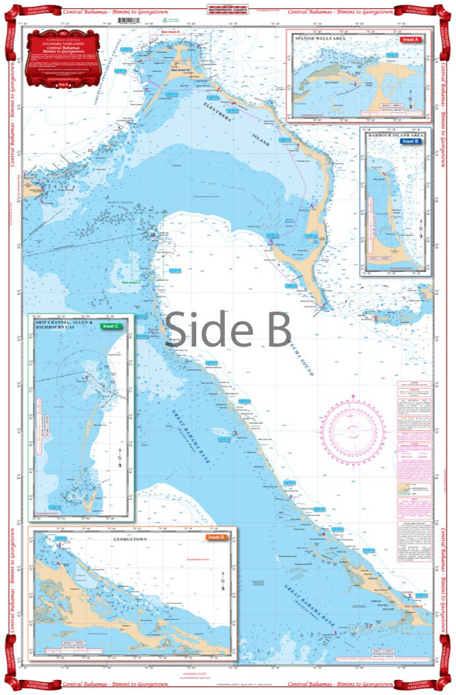Central Bahamas - Bimini to Georgetown Navigation Chart 38C