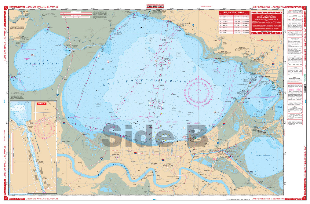 Lake Ponchartrain to Gulfport Navigation Chart 40