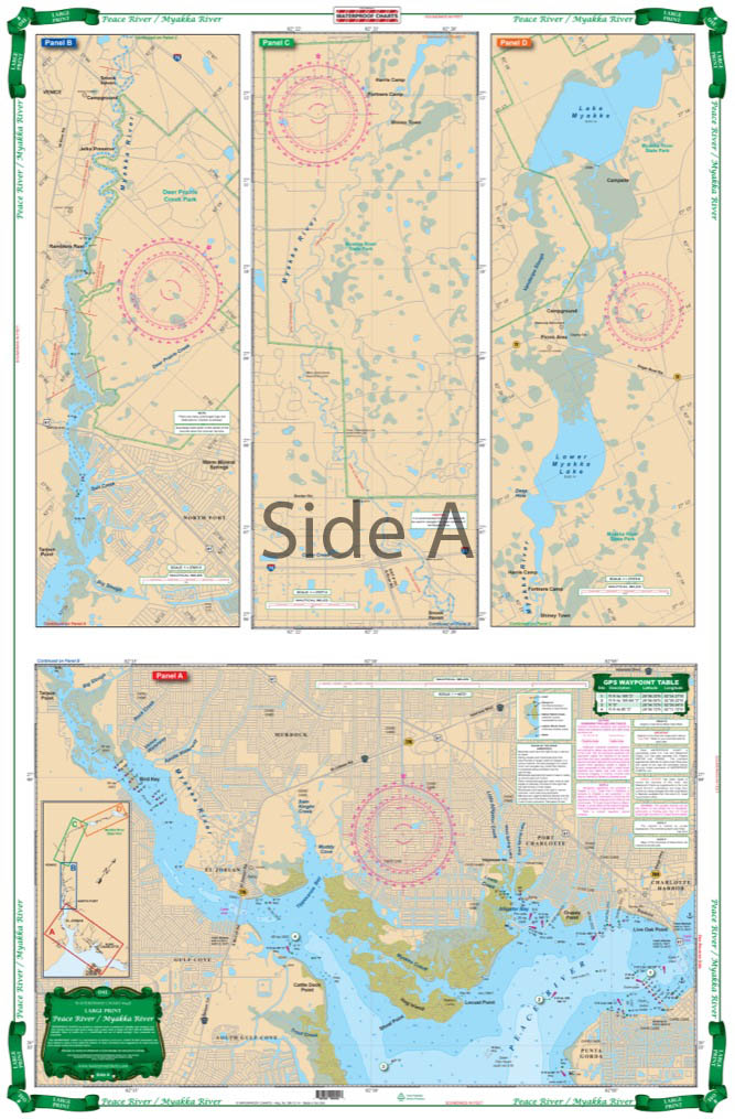 Peace and Myakka Rivers Large Print Navigation Chart 4E