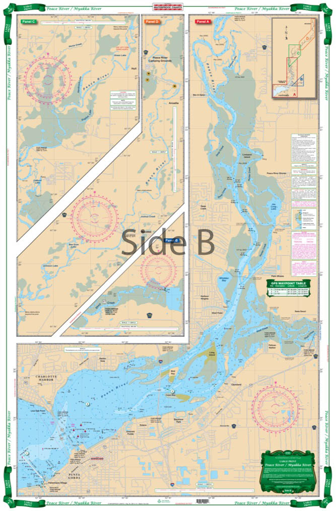 Peace and Myakka Rivers Large Print Navigation Chart 4E