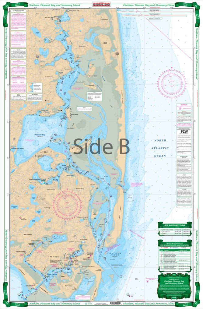 Chatham, Pleasant Bay, and Monomoy Island Large Print Navigation Chart 50E