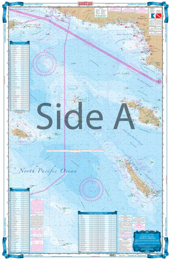 Southern California and Baja Offshore Fish and Dive Chart 88F