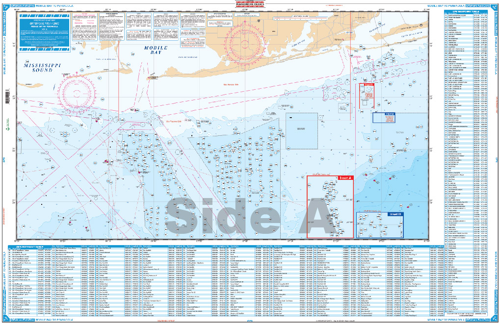 Waterproof Charts 94F Mobile Bay to Pensacola Bay Fishing Offshore Fish & dive