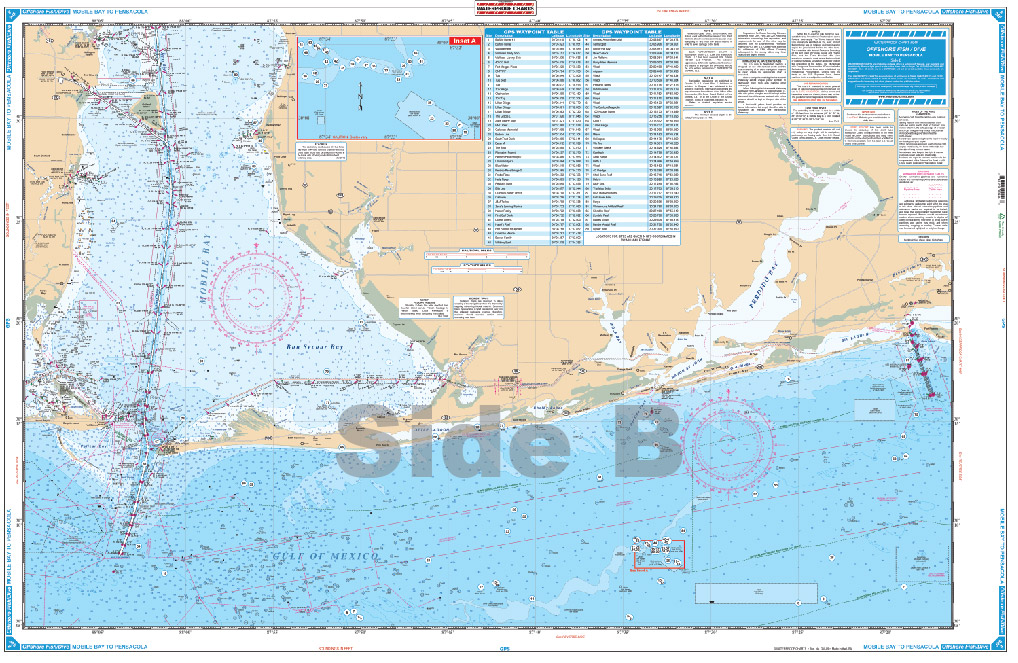 Mobile Bay Navigation Chart