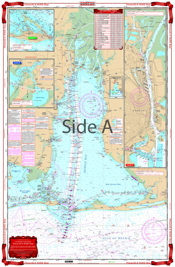 Pensacola and Mobile Bays Navigation Chart 94