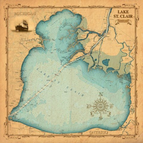 lake_st_clair_Vintage_map