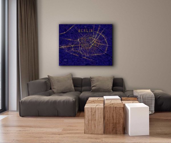 Berlin Wrapped Canvas Map Art | Waterproof Charts