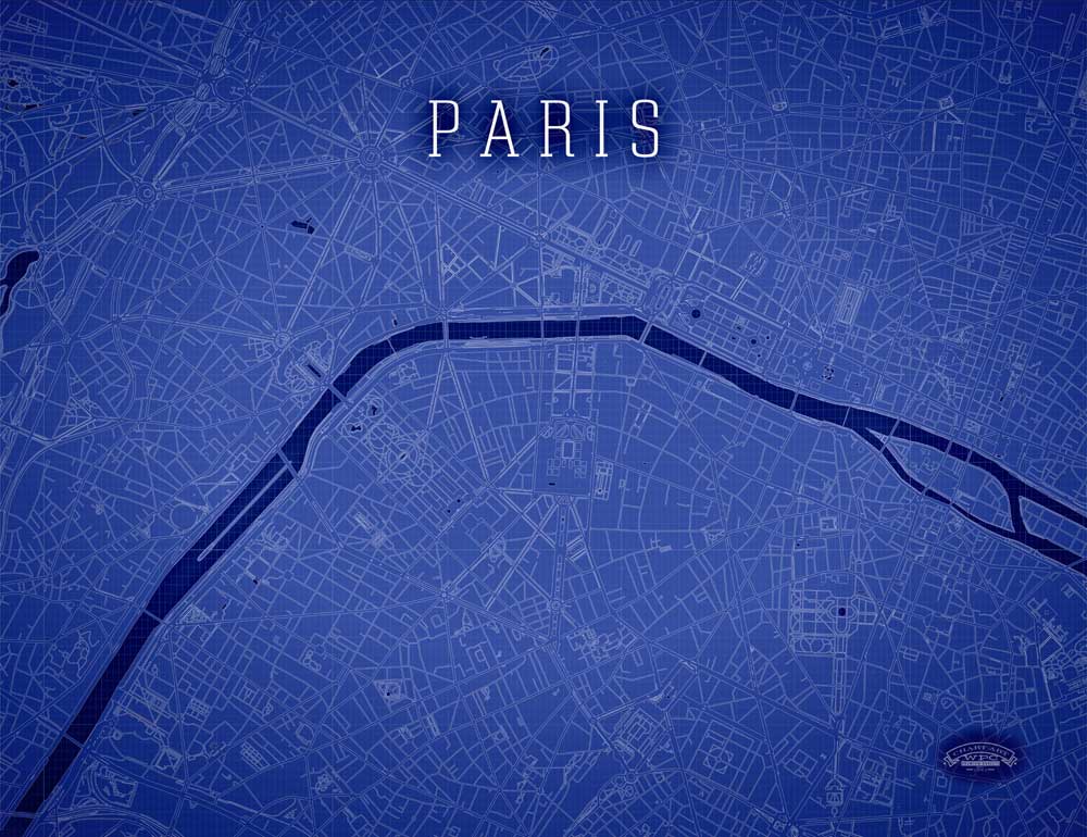 Paris_Blueprint_Wrapped_Canvas