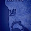 San_Diego_Blueprint_Wrapped_Canvas
