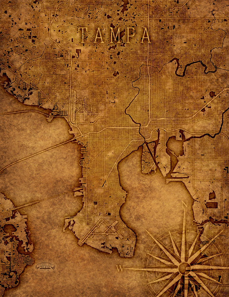 Tampa_Bay_Vintage_Wrapped_Canvas