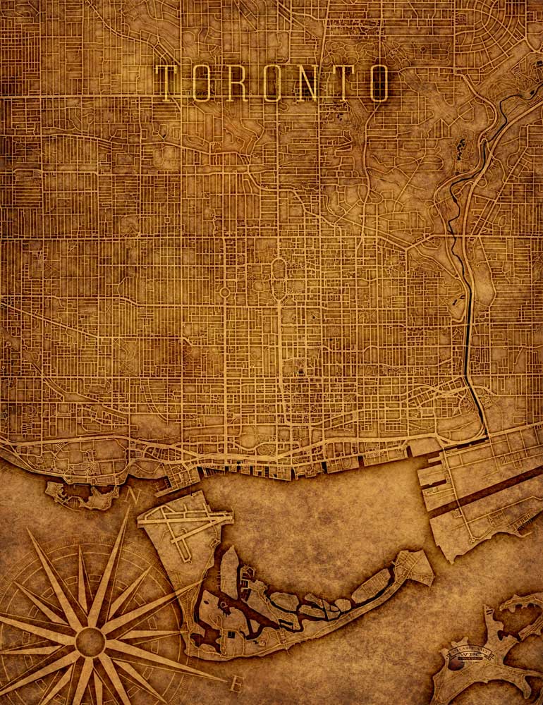 Toronto_Vintage_Wrapped_Canvas
